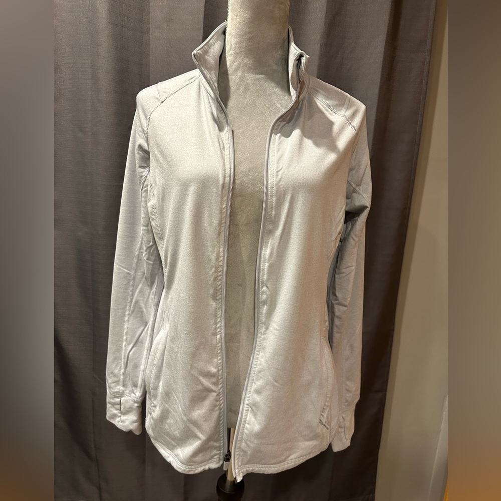 Old Navy Light Gray Full-Zip Jacket